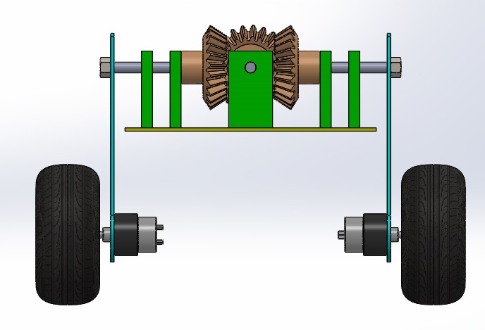 Springless Car Suspension Using Bevel Gears