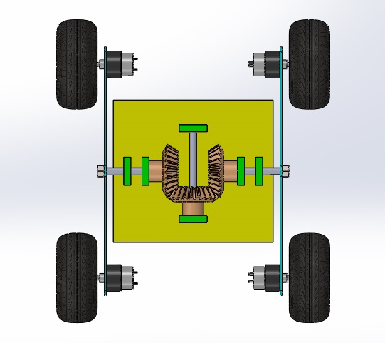 Springless Car Suspension Using Bevel Gears