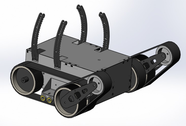 Goods Transport Stair Climber Robot 3d View